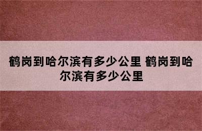 鹤岗到哈尔滨有多少公里 鹤岗到哈尔滨有多少公里